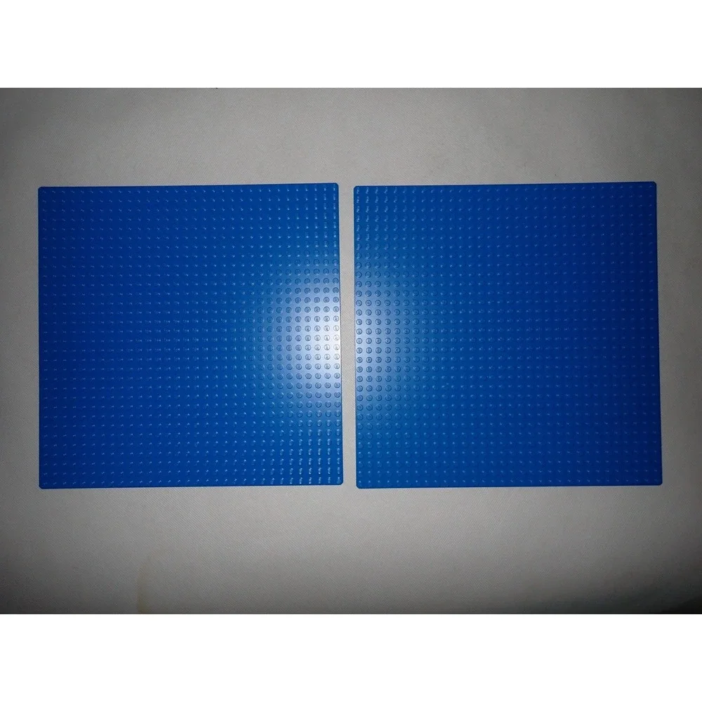 LEGO Kids Blue Baseplate 32x32 Studs Building Plate Set of 2 10x10 inch